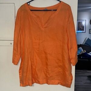 J Jill 100% Linen Tunic Top